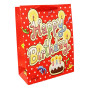 предварительный просмотр Dárková taška Happy Birthday červená 32*11cm