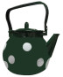 предварительный просмотр Чайник эмалированный 3,5л зеленый с горошком