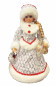 предварительный просмотр Фигурка Снегурочки бело-красная с отделением для сладостей и подарков, 35 см