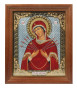 предварительный просмотр Икона Семистрельная 11х13см деревянная со стеклом