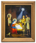 предварительный просмотр Икона Рождества Христова №4 11х13см деревянная со стеклом
